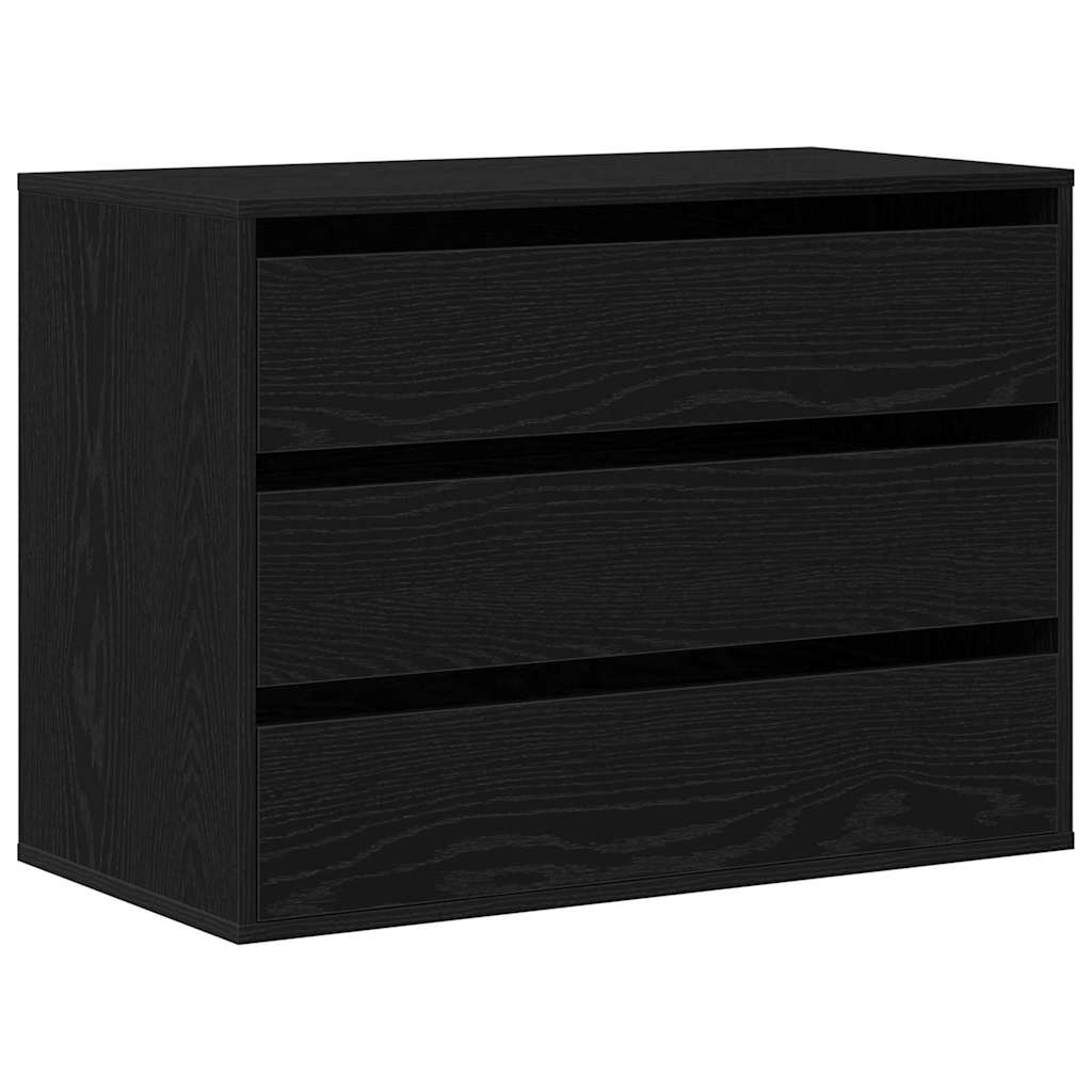 Cassettiera Rovere nero 80 x 41 x 58 cm Legno multistrato
