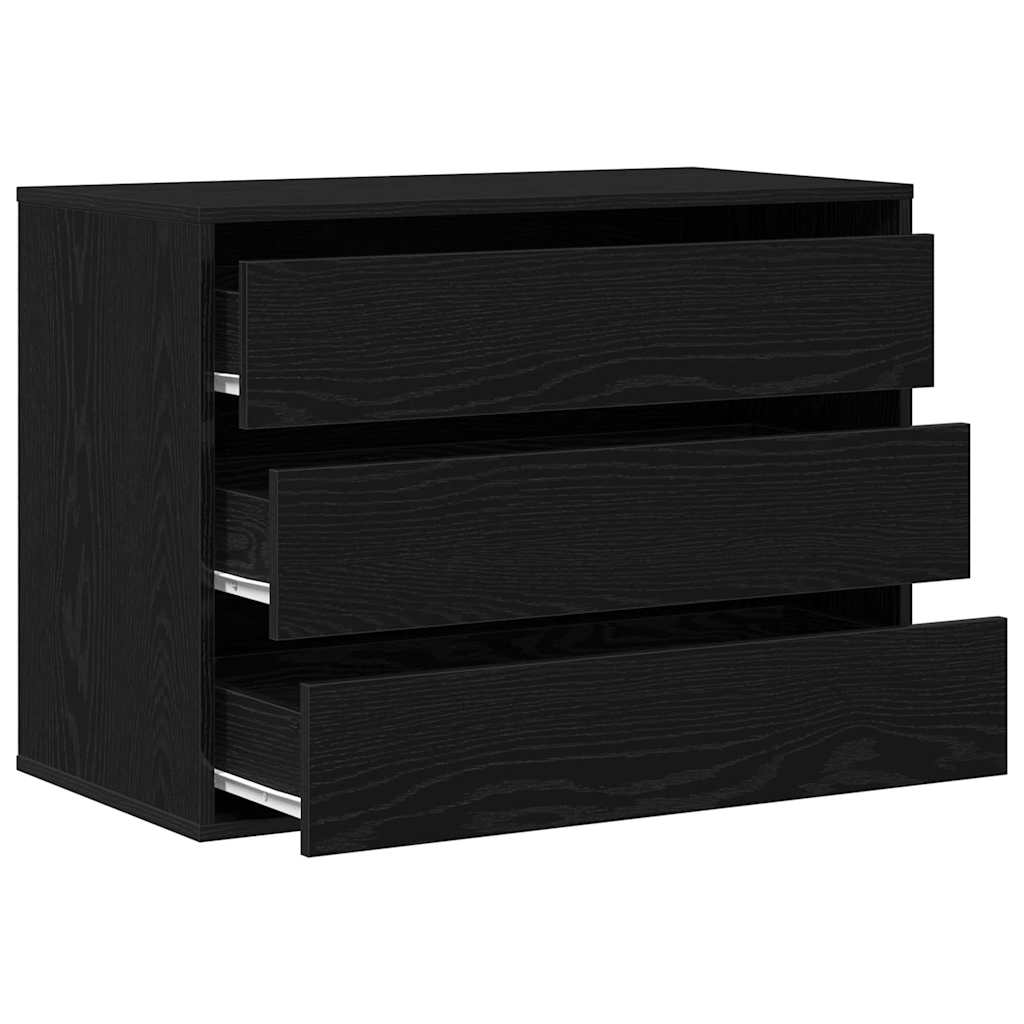 Cassettiera Rovere nero 80 x 41 x 58 cm Legno multistrato