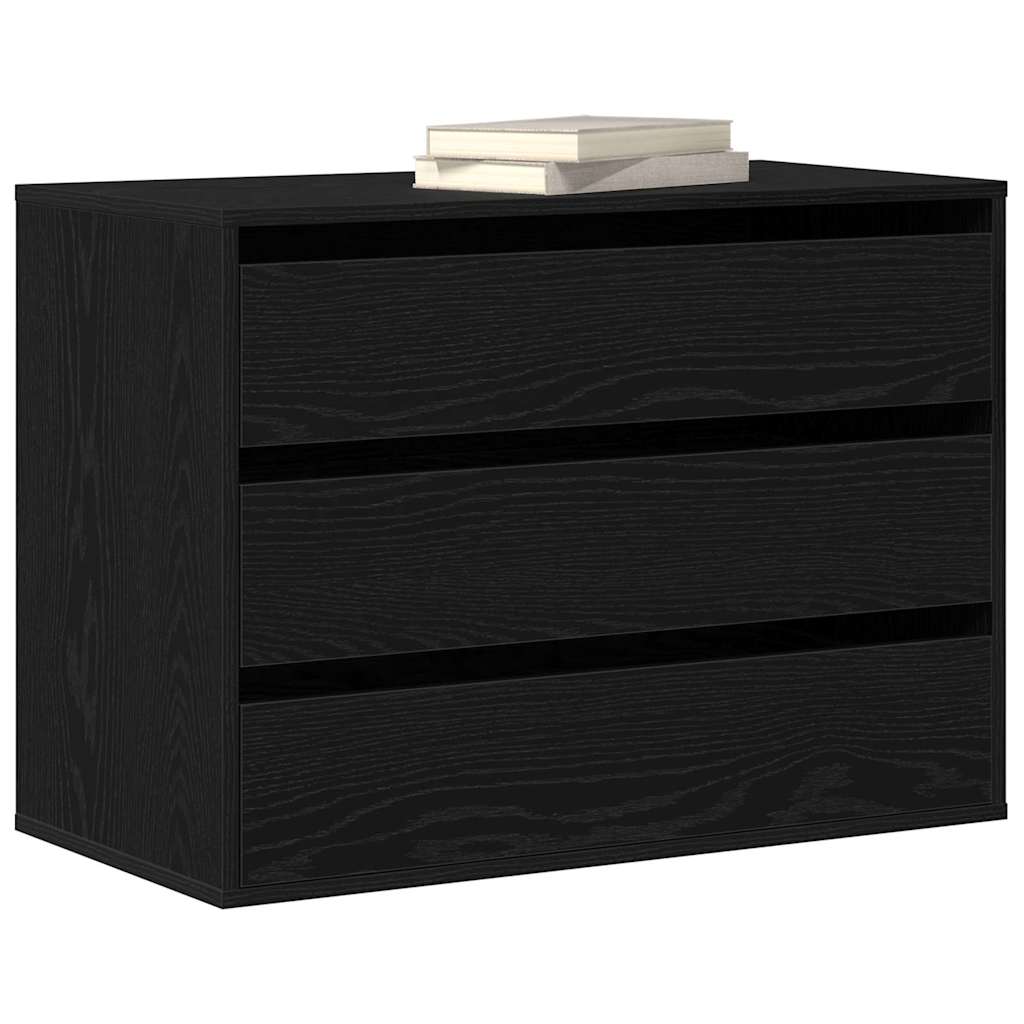 Cassettiera Rovere nero 80 x 41 x 58 cm Legno multistrato