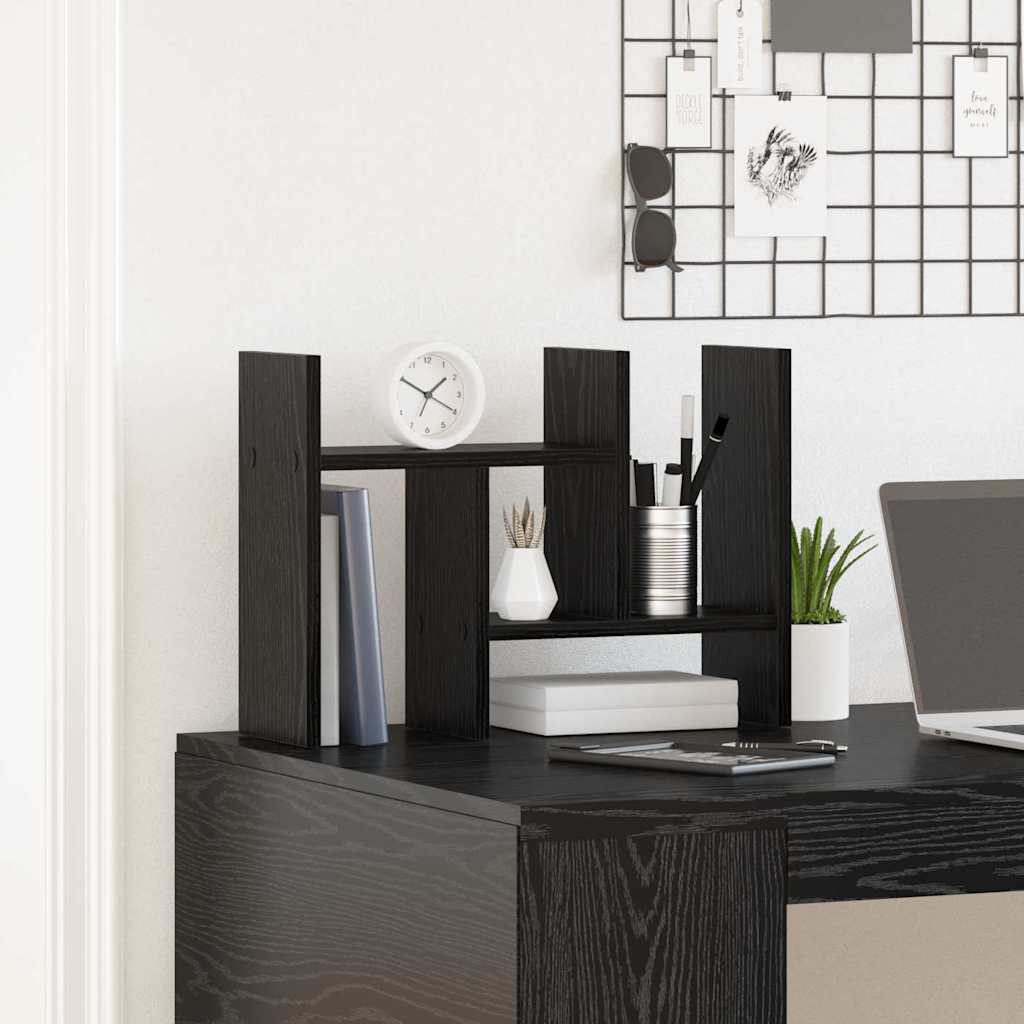 Organizzatore da scrivania Rovere nero 34.5 x 15.5 x 35.5 cm