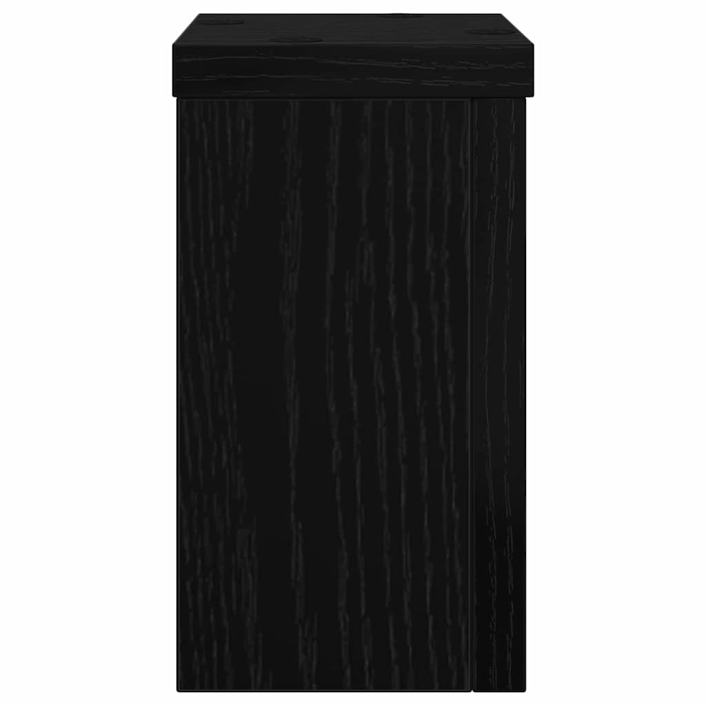 Supporto per piante 2 pcs Rovere nero 10 x 10 x 18 cm