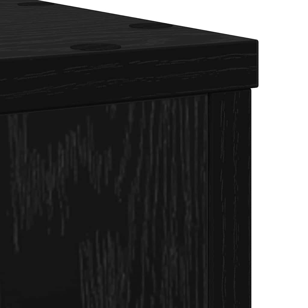 Supporto per piante 2 pcs Rovere nero 20 x 20 x 30 cm