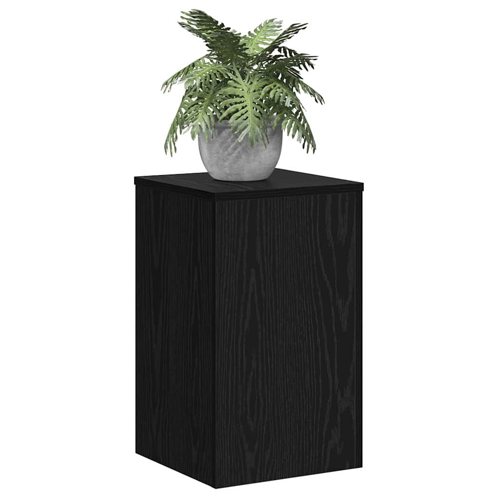 Supporto per piante 2 pcs Rovere nero 30 x 30 x 50 cm