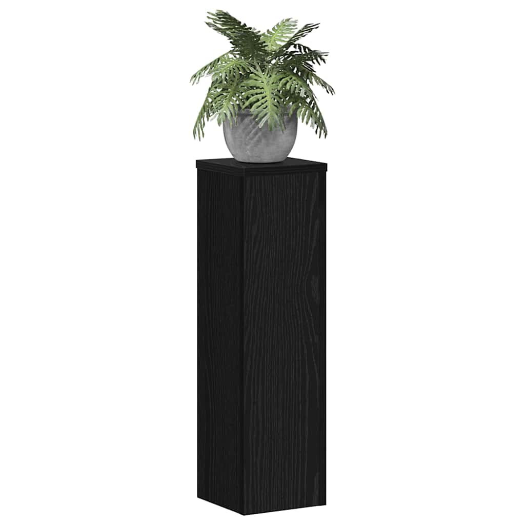 Supporto per piante 2 pcs Rovere nero 17 x 17 x 60 cm