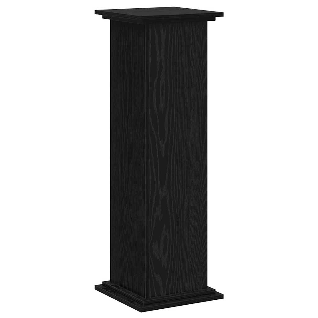 Supporto per piante Rovere nero 33 x 33 x 100 cm