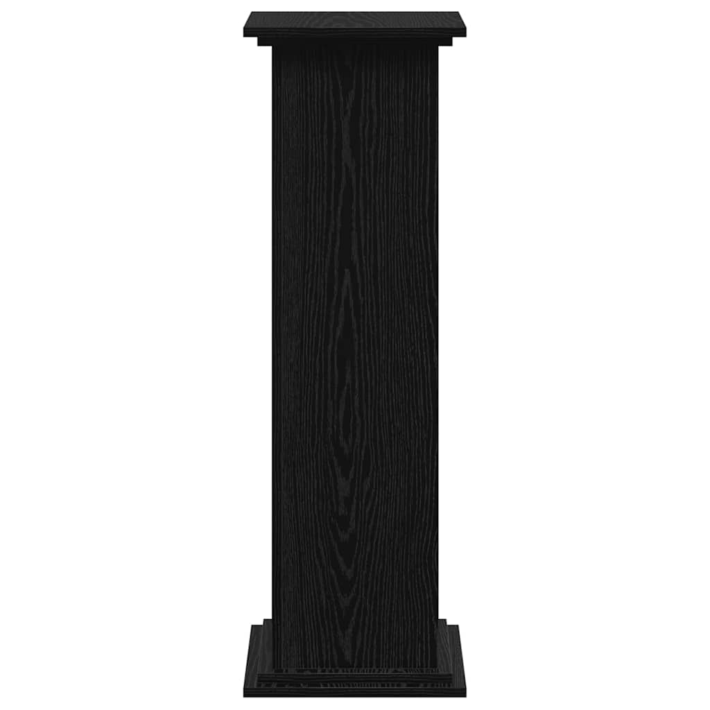 Supporto per piante Rovere nero 33 x 33 x 100 cm