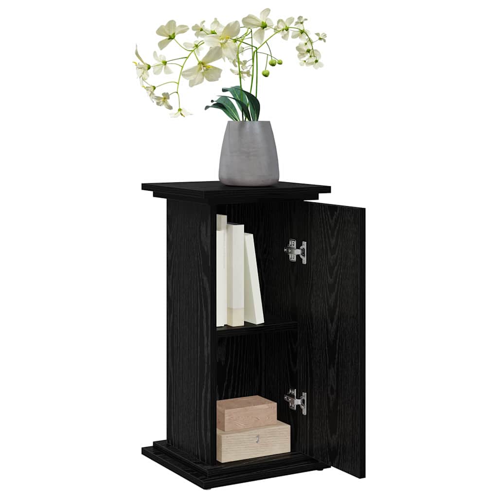 Supporto di esposizione con porta Rovere Nero 31 x 30 x 60 cm