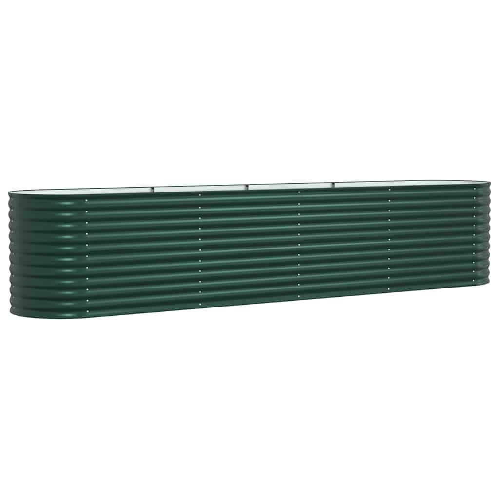 Letto rialzato da giardino Verde 400 x 80 x 81 cm Acciaio