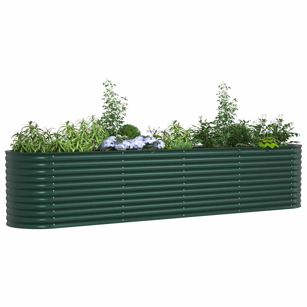 Letto rialzato da giardino Verde 400 x 80 x 81 cm Acciaio