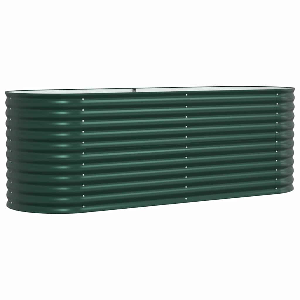 Letto rialzato da giardino Verde 240 x 80 x 81 cm Acciaio
