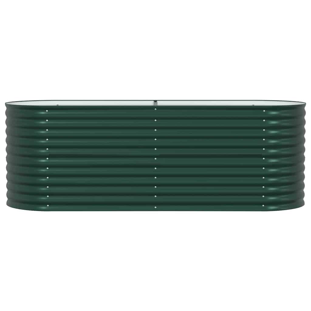 Letto rialzato da giardino Verde 240 x 80 x 81 cm Acciaio