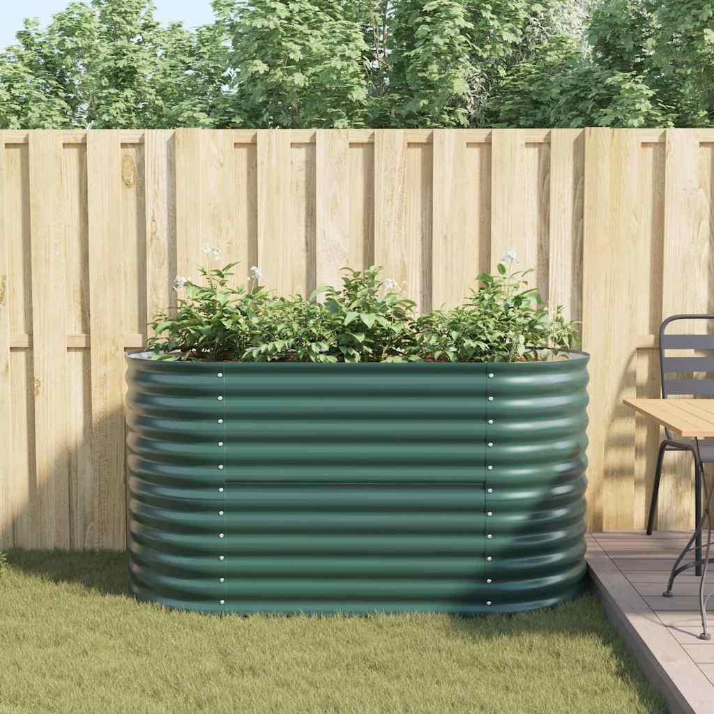 Letto rialzato da giardino Verde 160 x 80 x 81 cm Acciaio