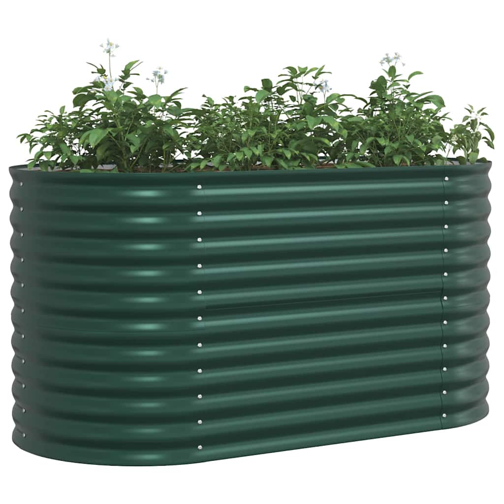 Letto rialzato da giardino Verde 160 x 80 x 81 cm Acciaio