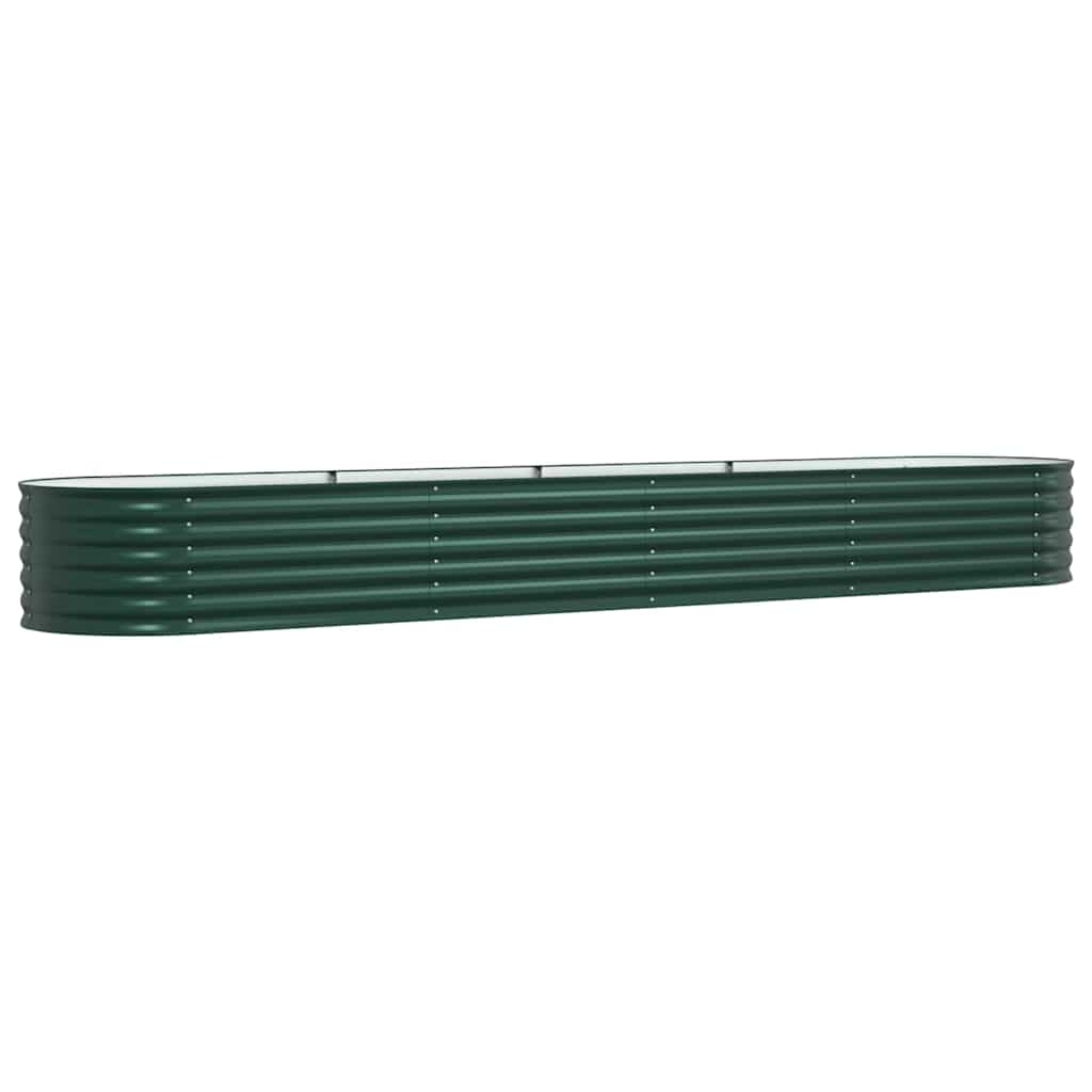 Letto rialzato da giardino Verde 400 x 80 x 44 cm Acciaio