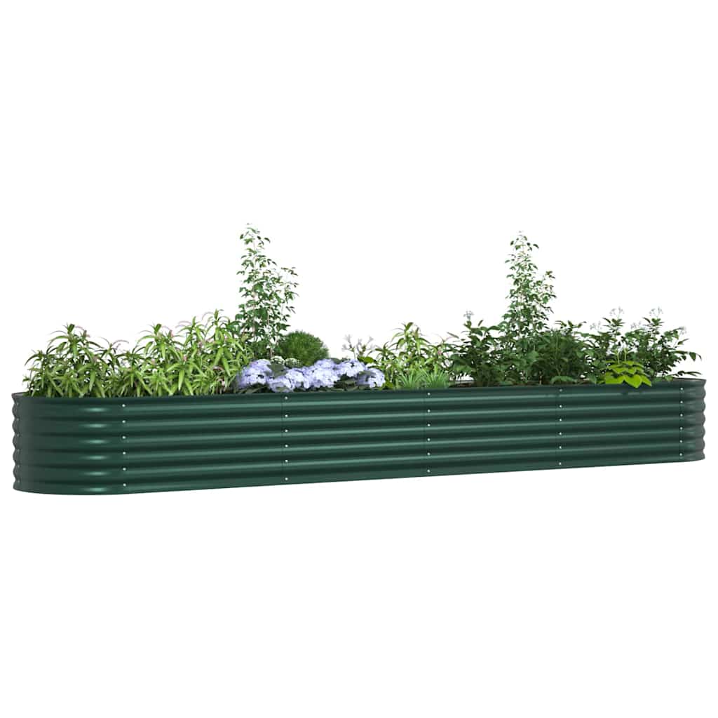 Letto rialzato da giardino Verde 400 x 80 x 44 cm Acciaio