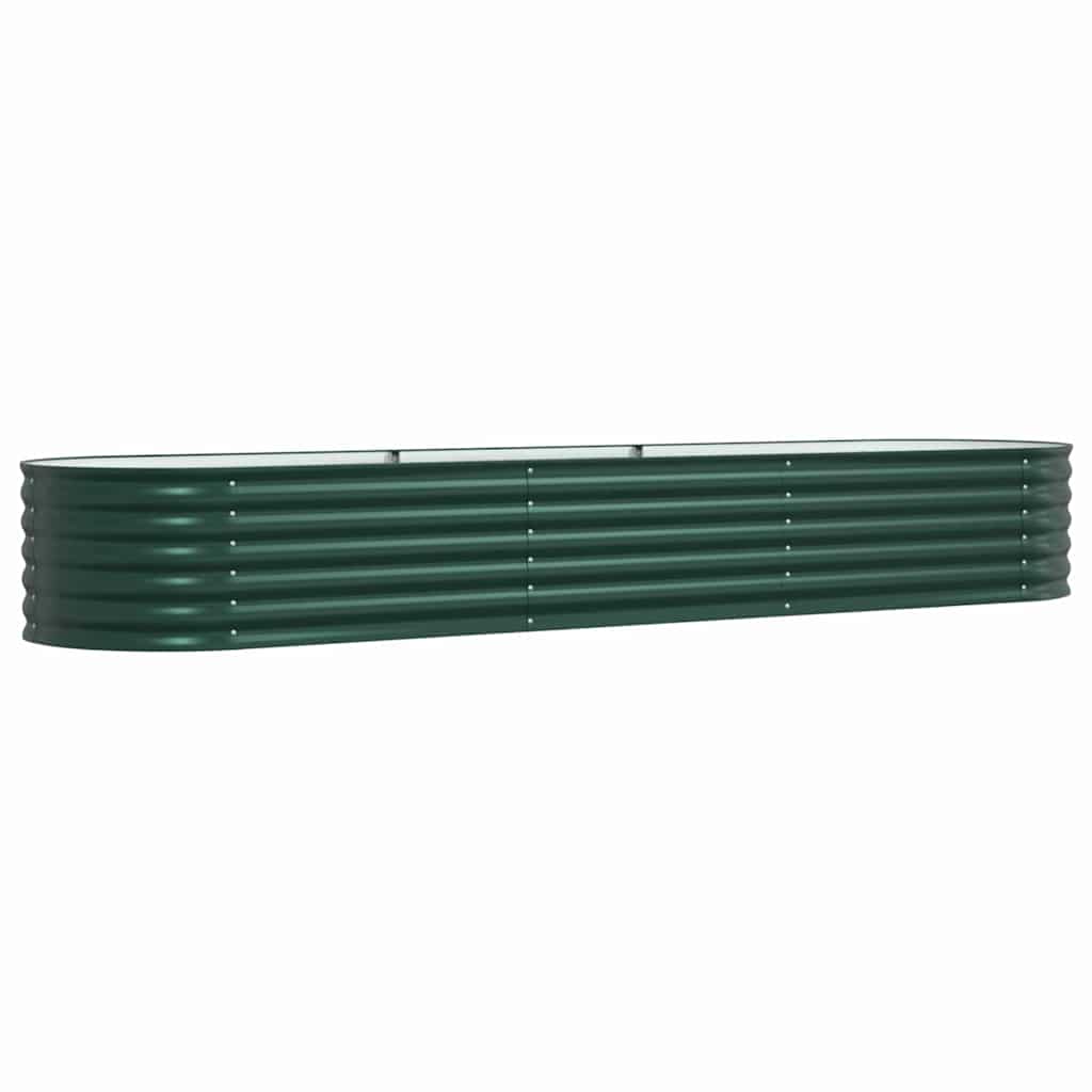 Letto rialzato da giardino Verde 320 x 80 x 44 cm Acciaio