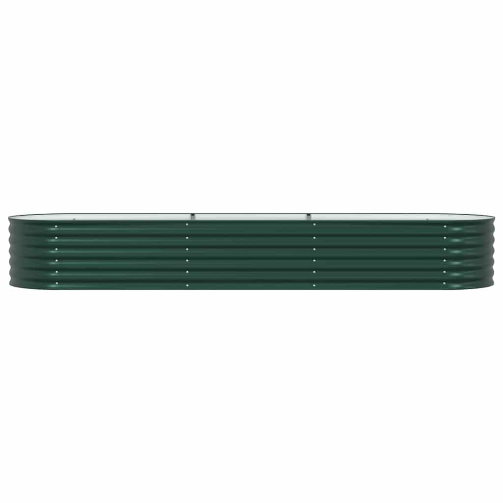 Letto rialzato da giardino Verde 320 x 80 x 44 cm Acciaio