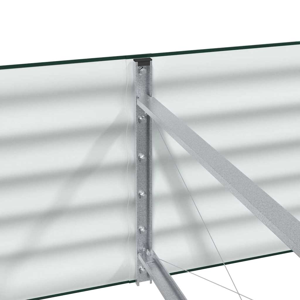 Letto rialzato da giardino Verde 240 x 80 x 44 cm Acciaio
