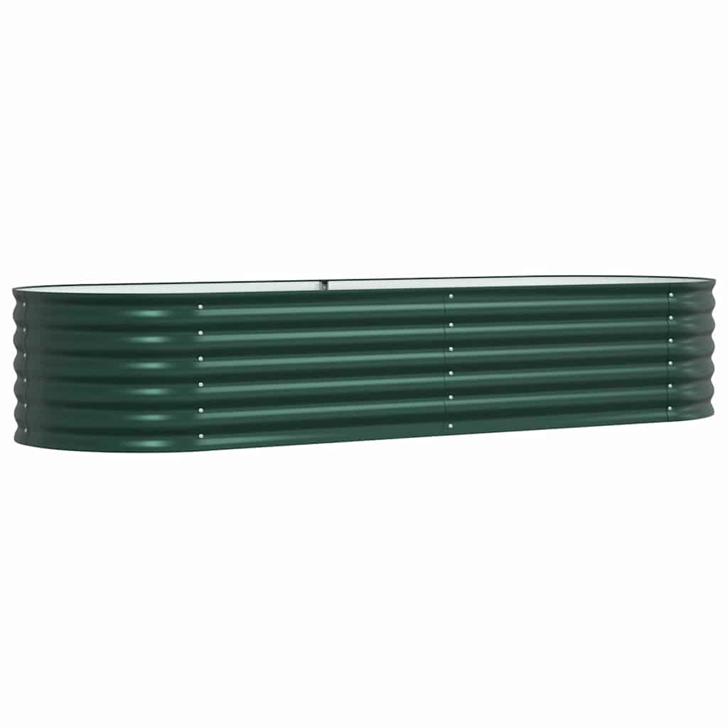 Letto rialzato da giardino Verde 240 x 80 x 44 cm Acciaio