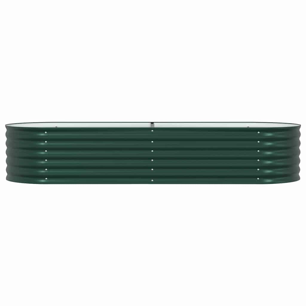 Letto rialzato da giardino Verde 240 x 80 x 44 cm Acciaio