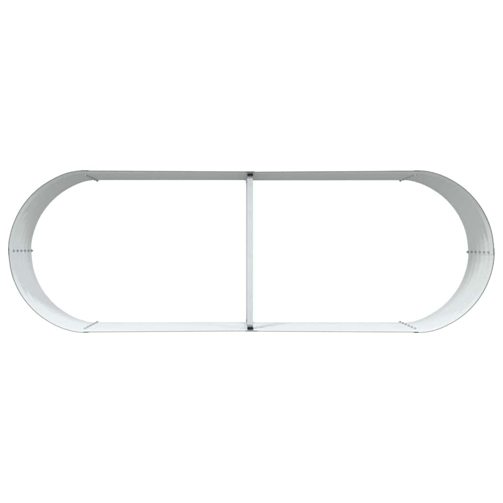Letto rialzato da giardino Verde 240 x 80 x 44 cm Acciaio