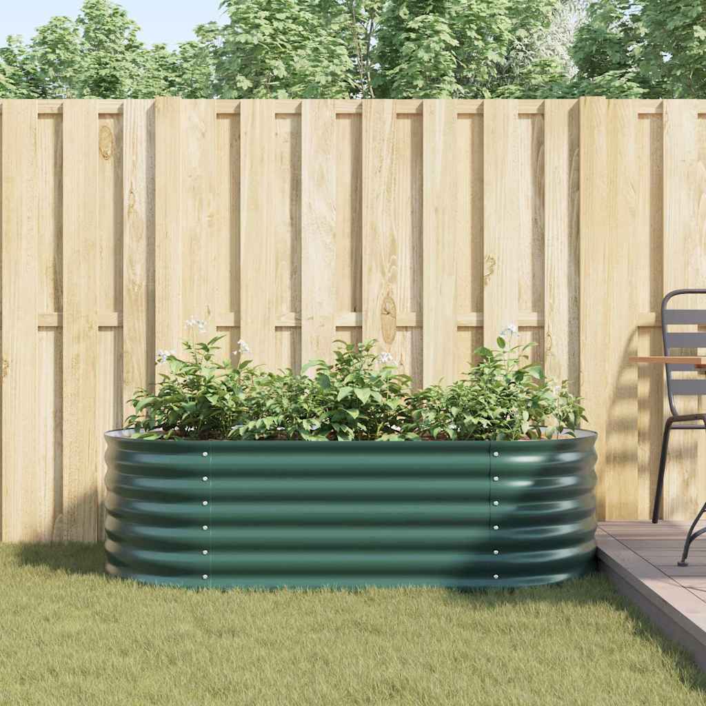 Letto rialzato da giardino Verde 160 x 80 x 44 cm Acciaio