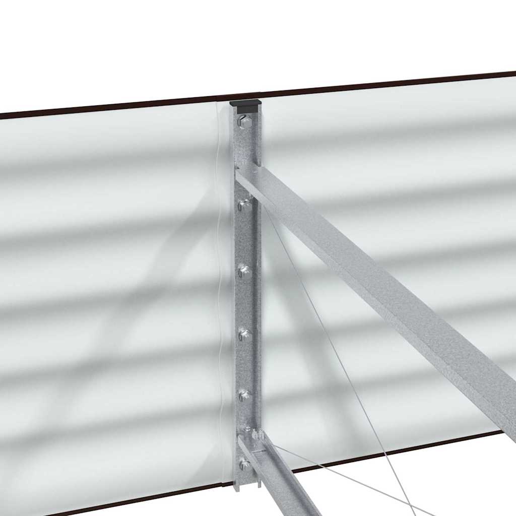 Letto rialzato da giardino Marrone 240 x 80 x 44 cm Acciaio
