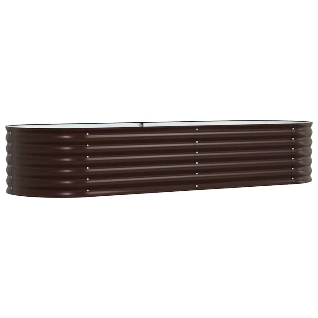 Letto rialzato da giardino Marrone 240 x 80 x 44 cm Acciaio