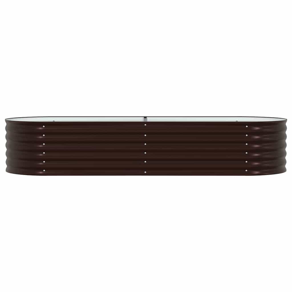 Letto rialzato da giardino Marrone 240 x 80 x 44 cm Acciaio