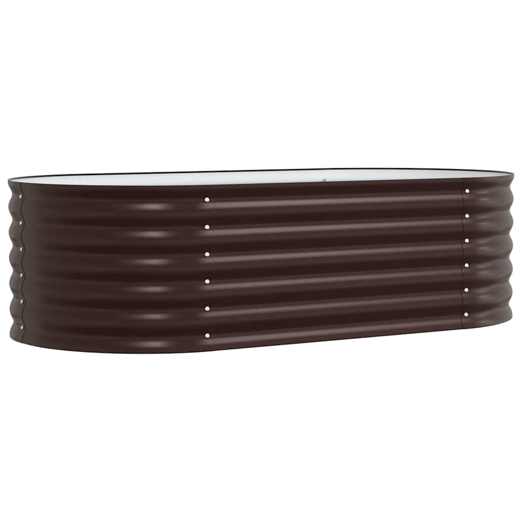 Letto rialzato da giardino Marrone 160 x 80 x 44 cm Acciaio