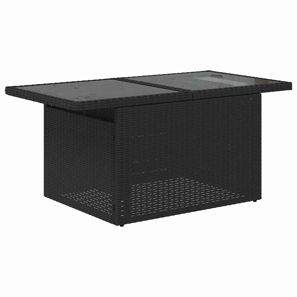 Set Divano da Giardino con cuscino 6 pcs Nero 100 x 55 x 73 cm