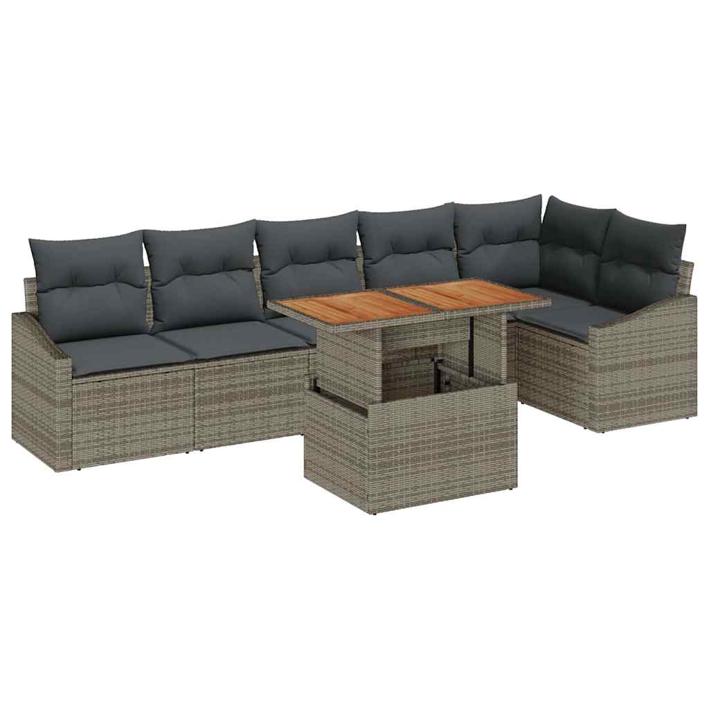 Set da Pranzo per Giardino Grigio e Marrone 100 x 55 x 73 cm