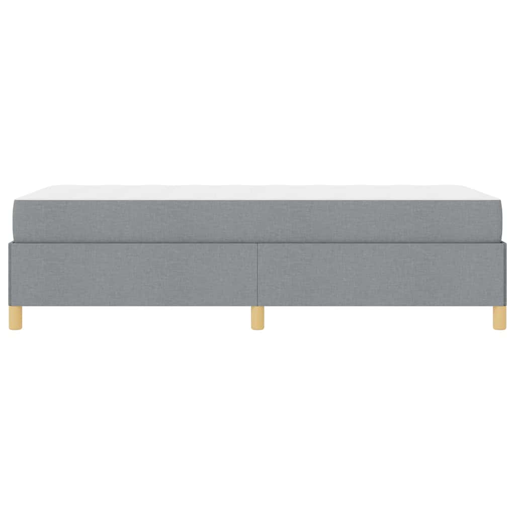 Letto a molle Grigio chiaro e Bianco 100 x 200 cm Tessuto