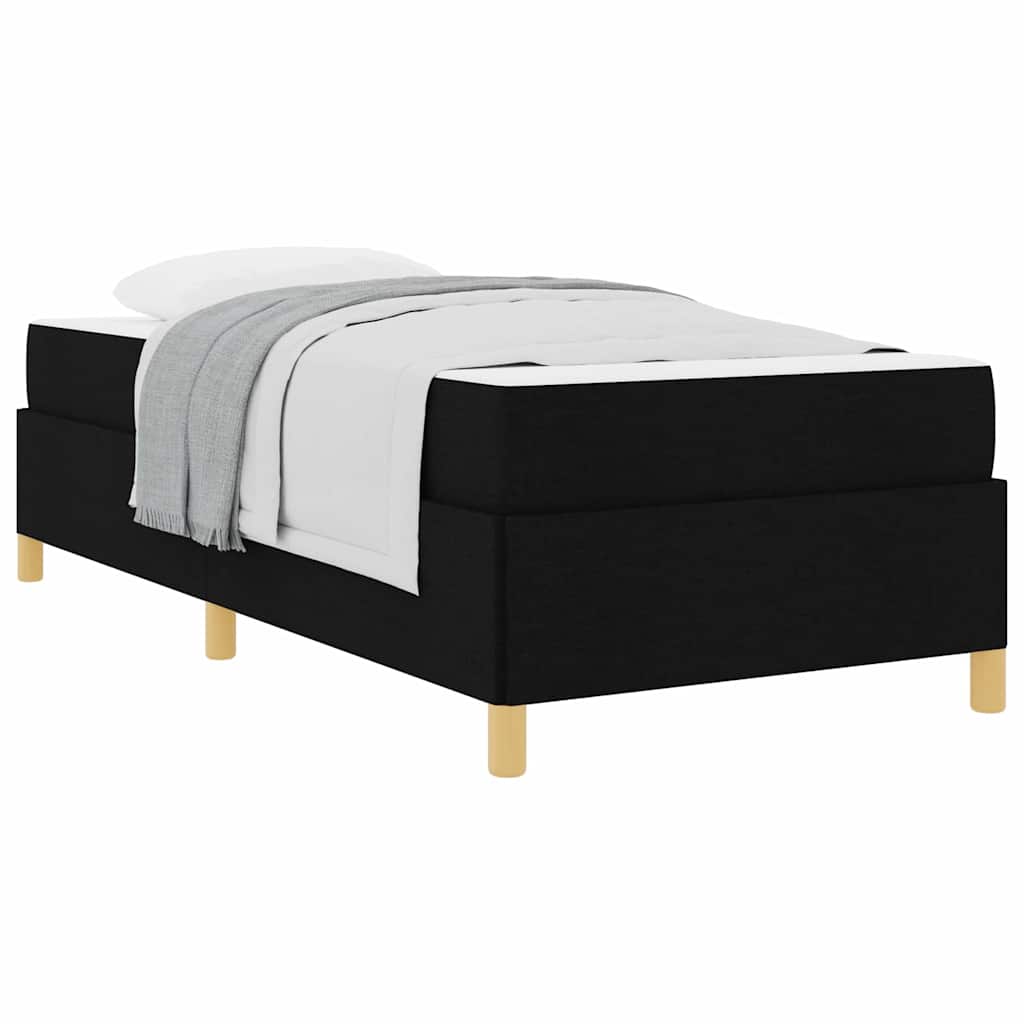 Letto a molle Nero e Bianco e Nero 100 x 200 cm Tessuto