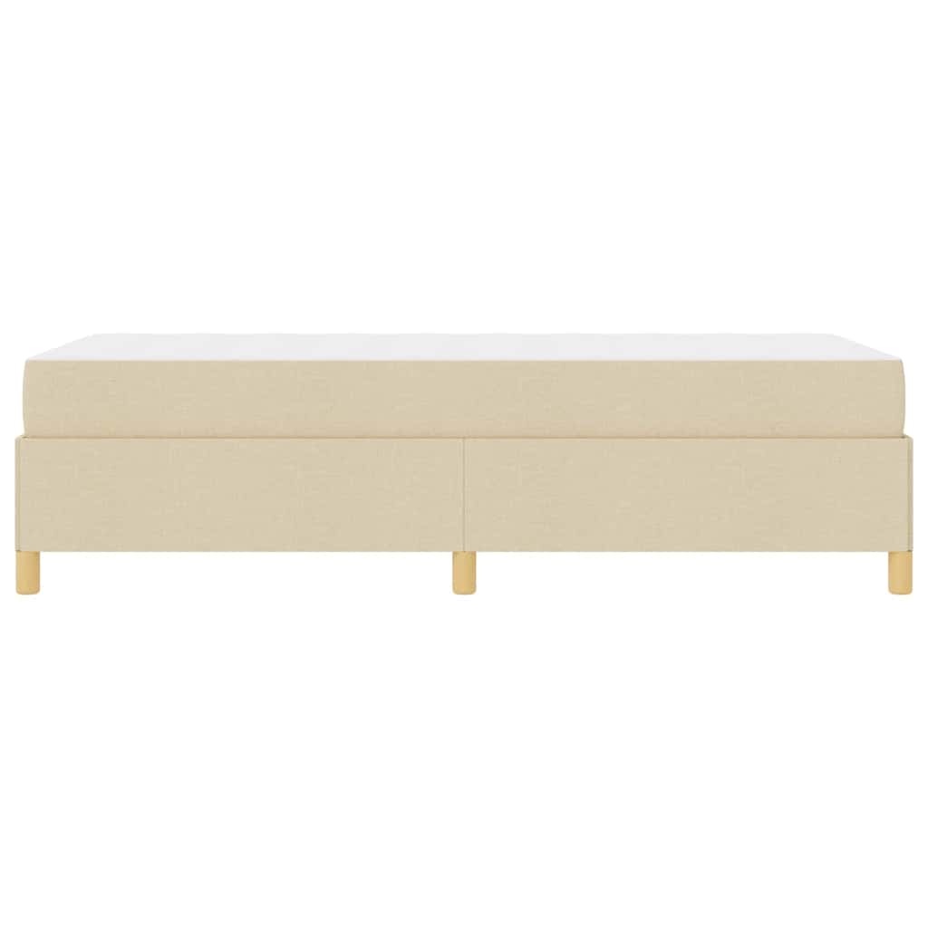 Letto a molle con materasso Bianco e crema 100 x 200 cm Tessuto