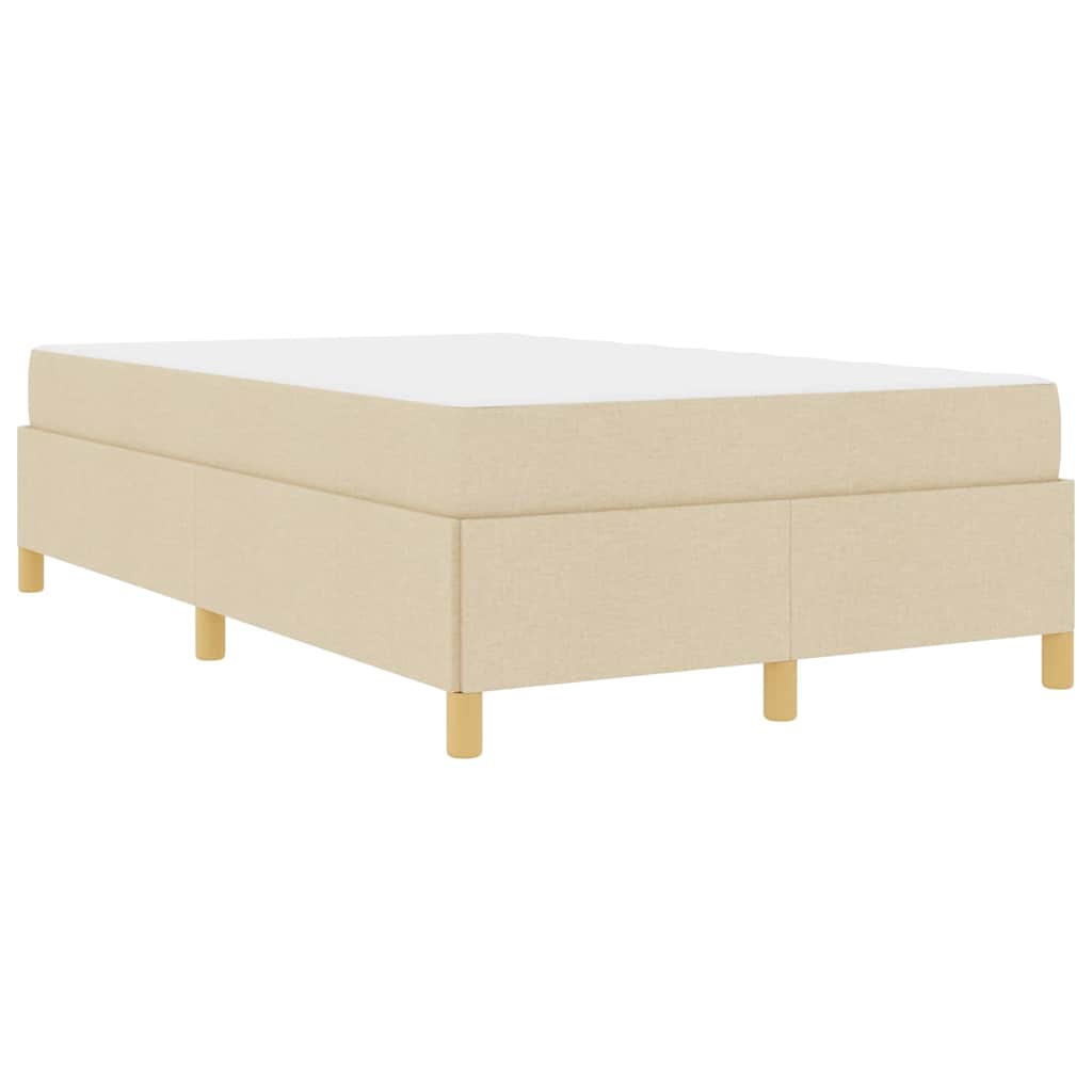 Letto a molle Bianco e crema 120 x 190 cm Poliestere