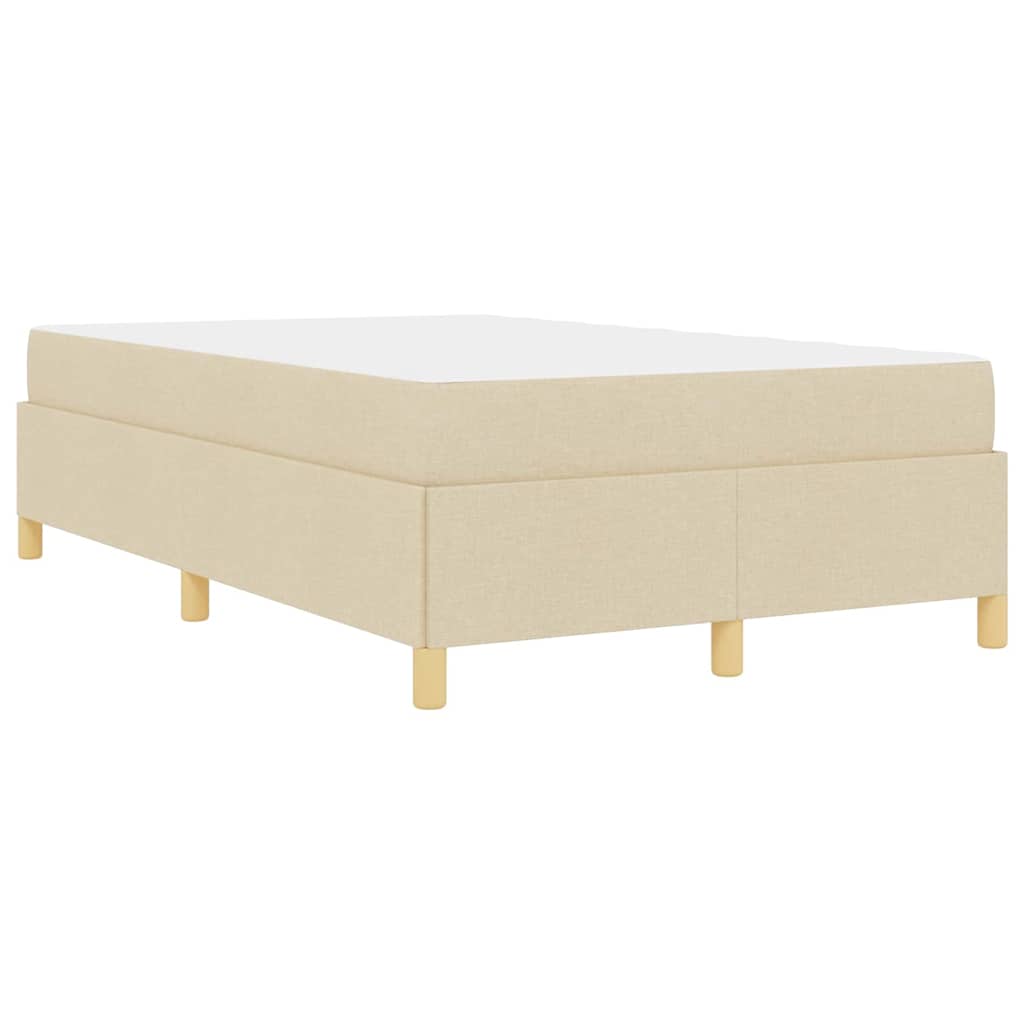 Letto a molle Bianco e crema 120 x 190 cm Poliestere