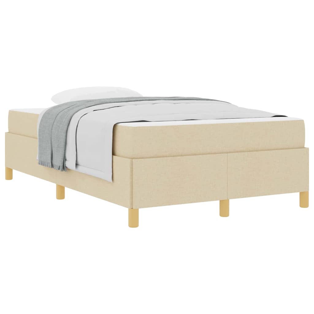 Letto a molle Bianco e crema 120 x 190 cm Poliestere