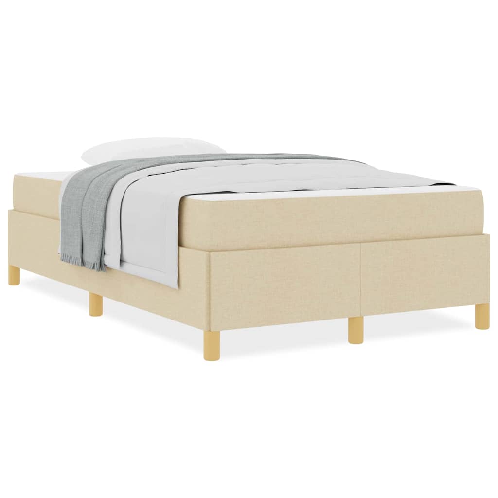 Letto a molle Bianco e crema 120 x 190 cm Poliestere