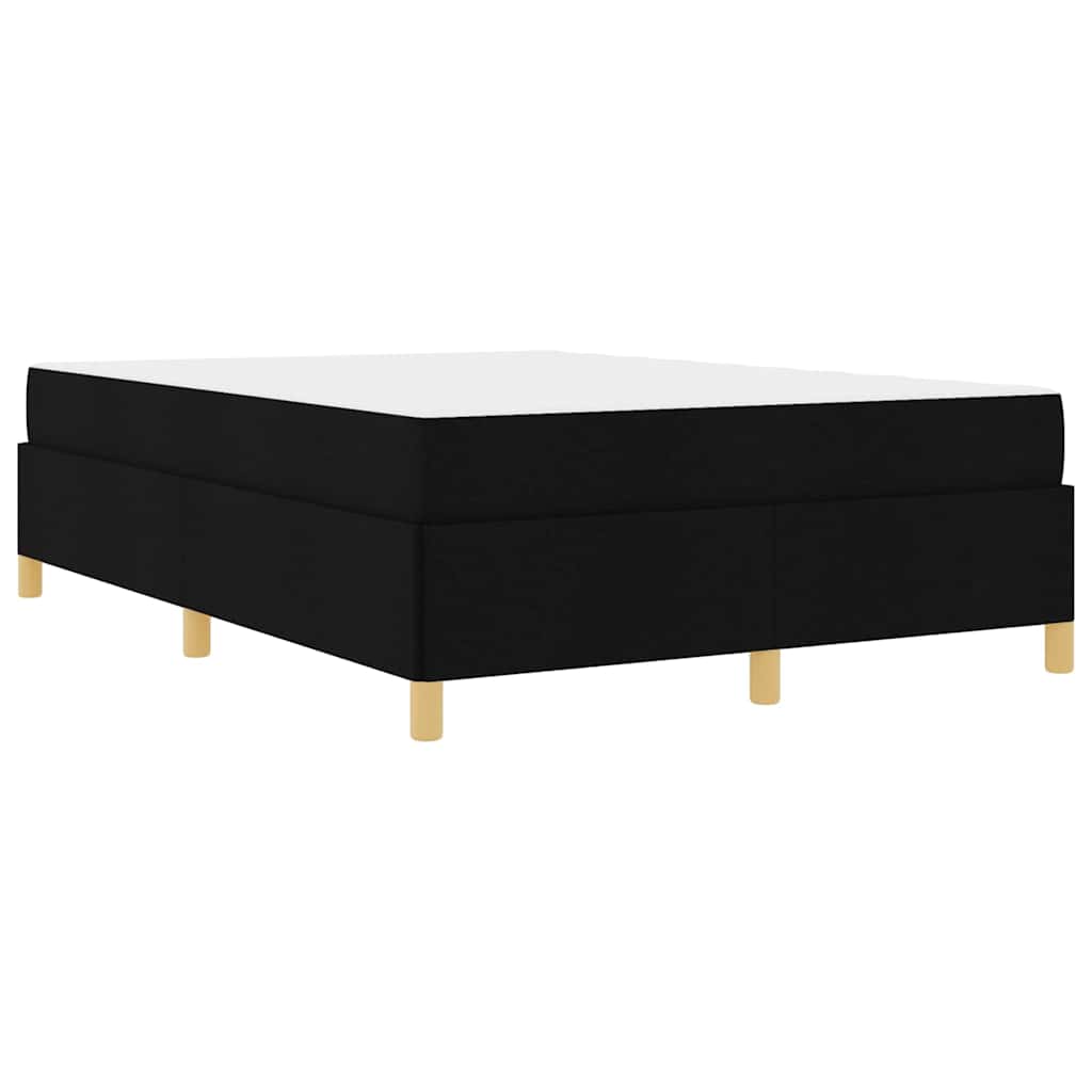 Letto a molle Nero e Bianco e Nero 140 x 200 cm Tessuto