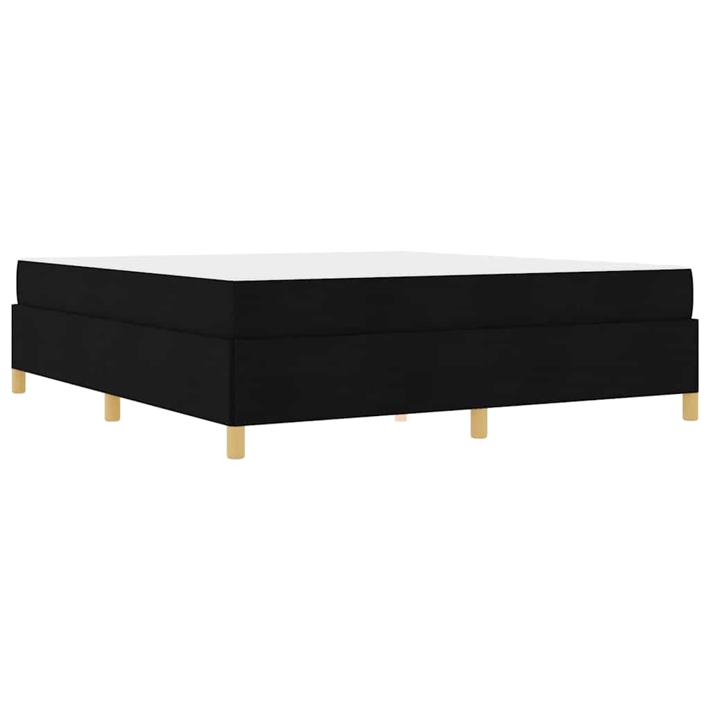 Letto a molle Nero e Bianco e Nero 180 x 200 cm Tessuto
