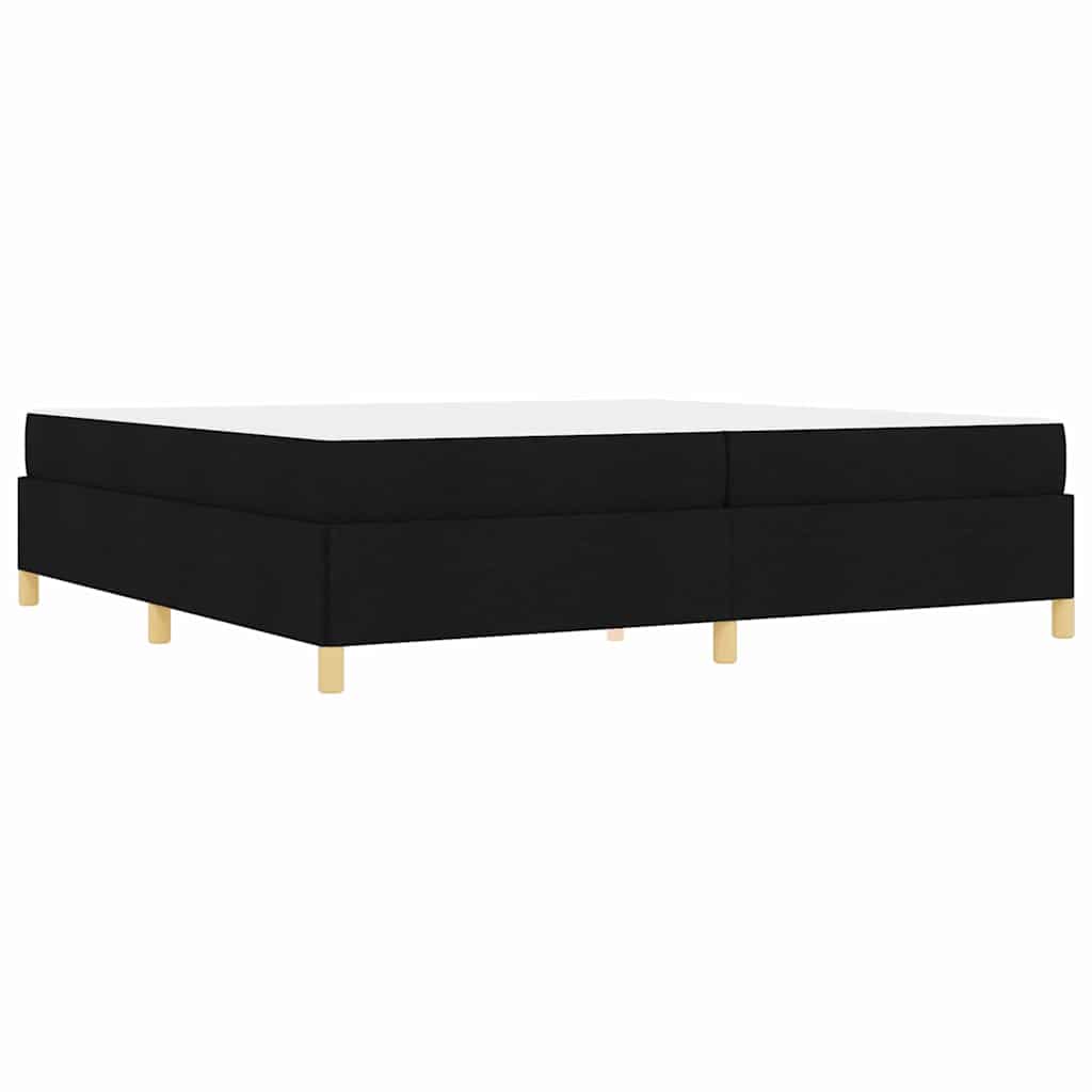Letto a molle Nero e Bianco e Nero 200 x 200 cm Tessuto