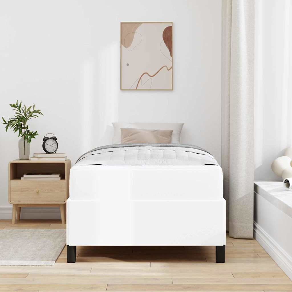 Struttura del letto con materasso Bianco 80 x 200 cm Tessuto | homemem39