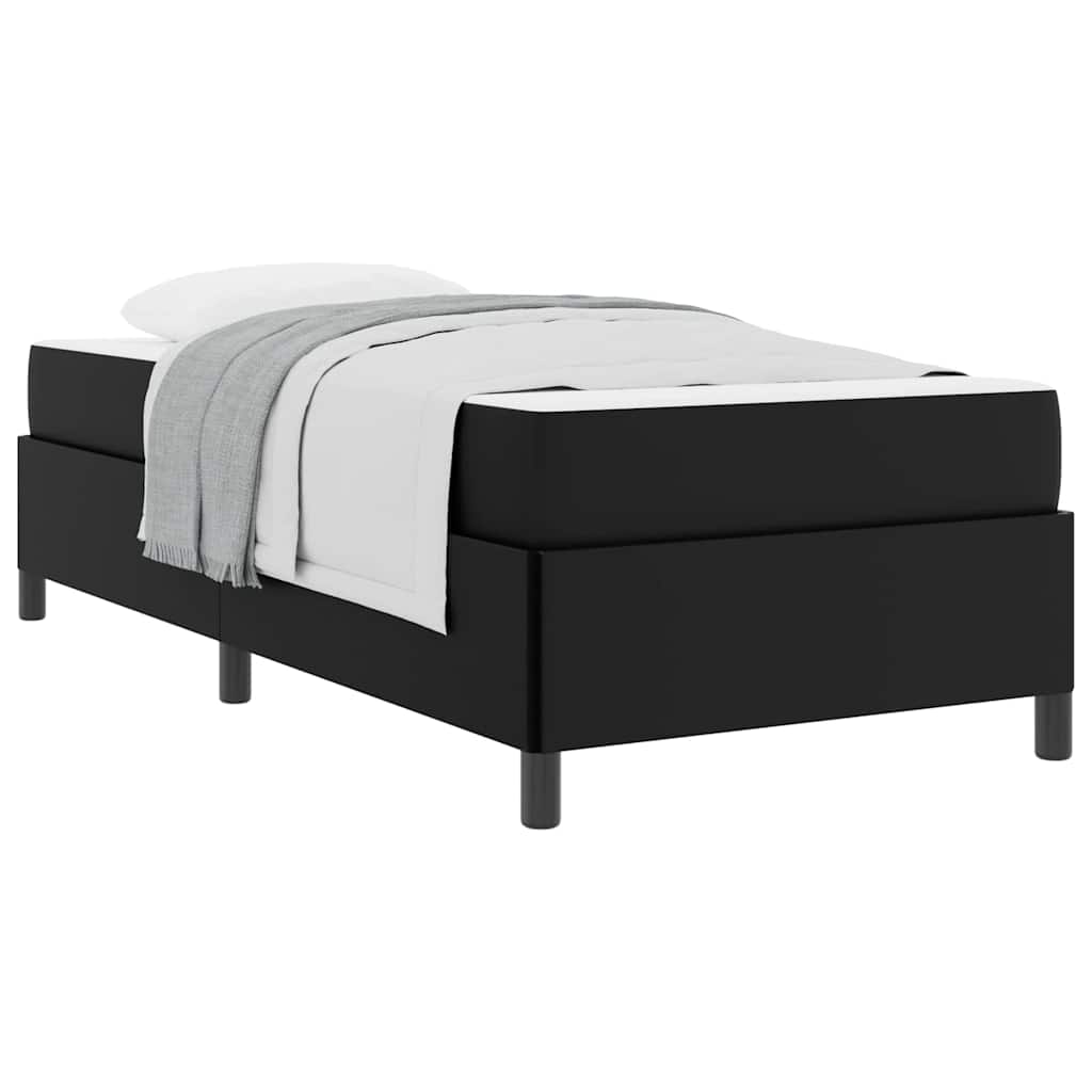 Struttura letto con materasso Nero 100 x 200 cm Pelle sintetica