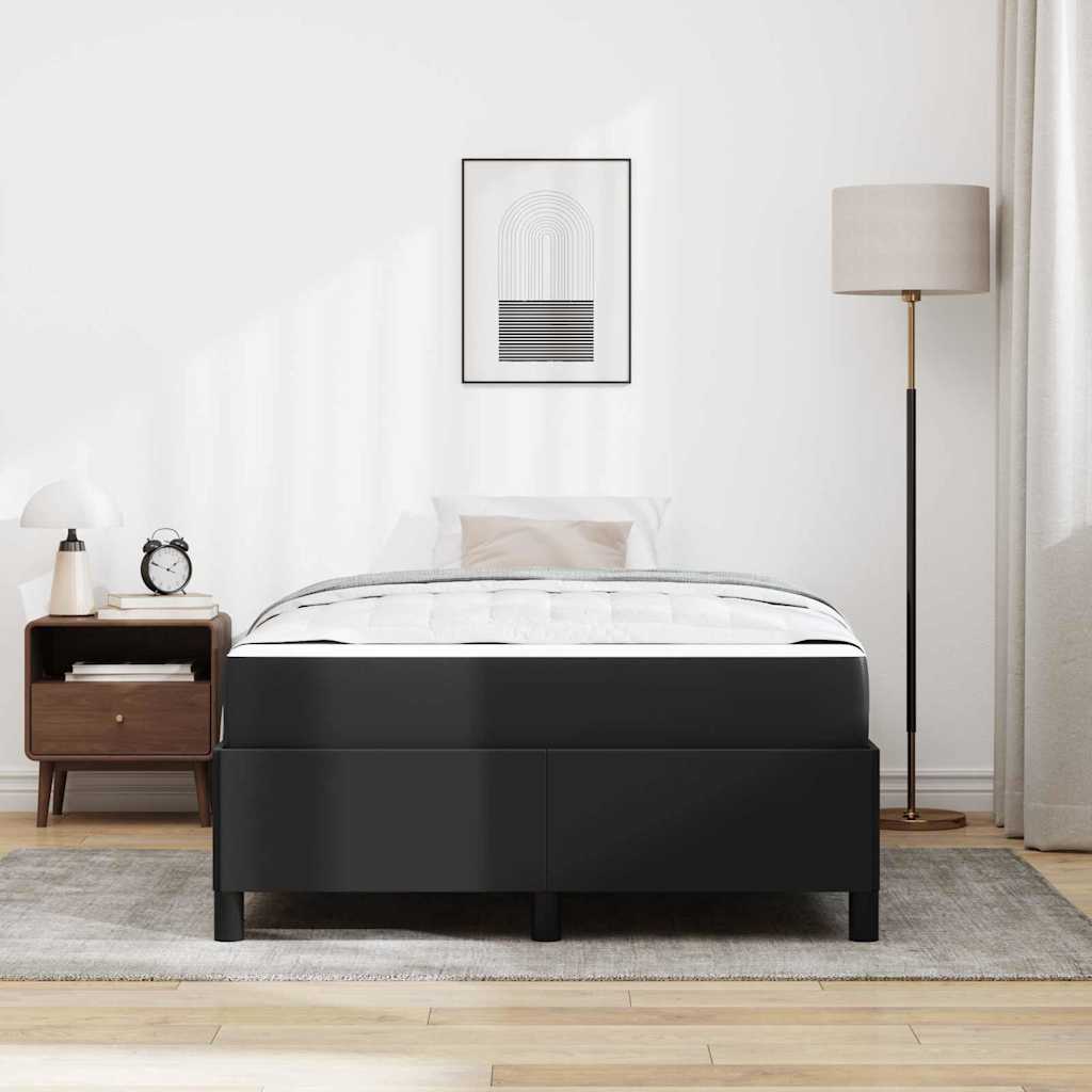 Struttura letto con materasso Nero 120 x 200 cm Pelle sintetica