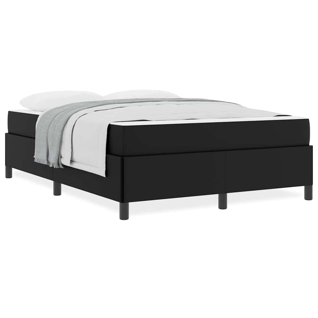 Struttura letto con materasso Nero 160 x 200 cm Pelle sintetica