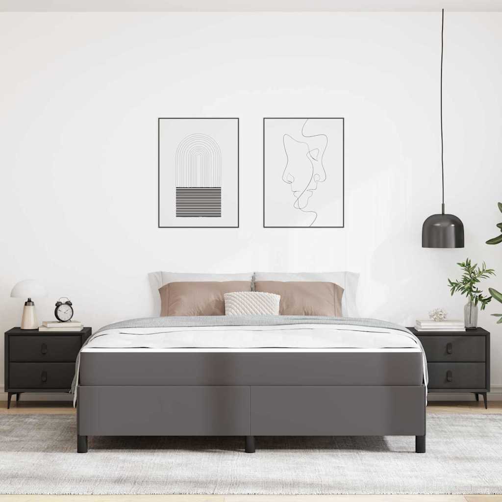 Struttura letto con materasso con materasso Grigio 180 x 200 cm