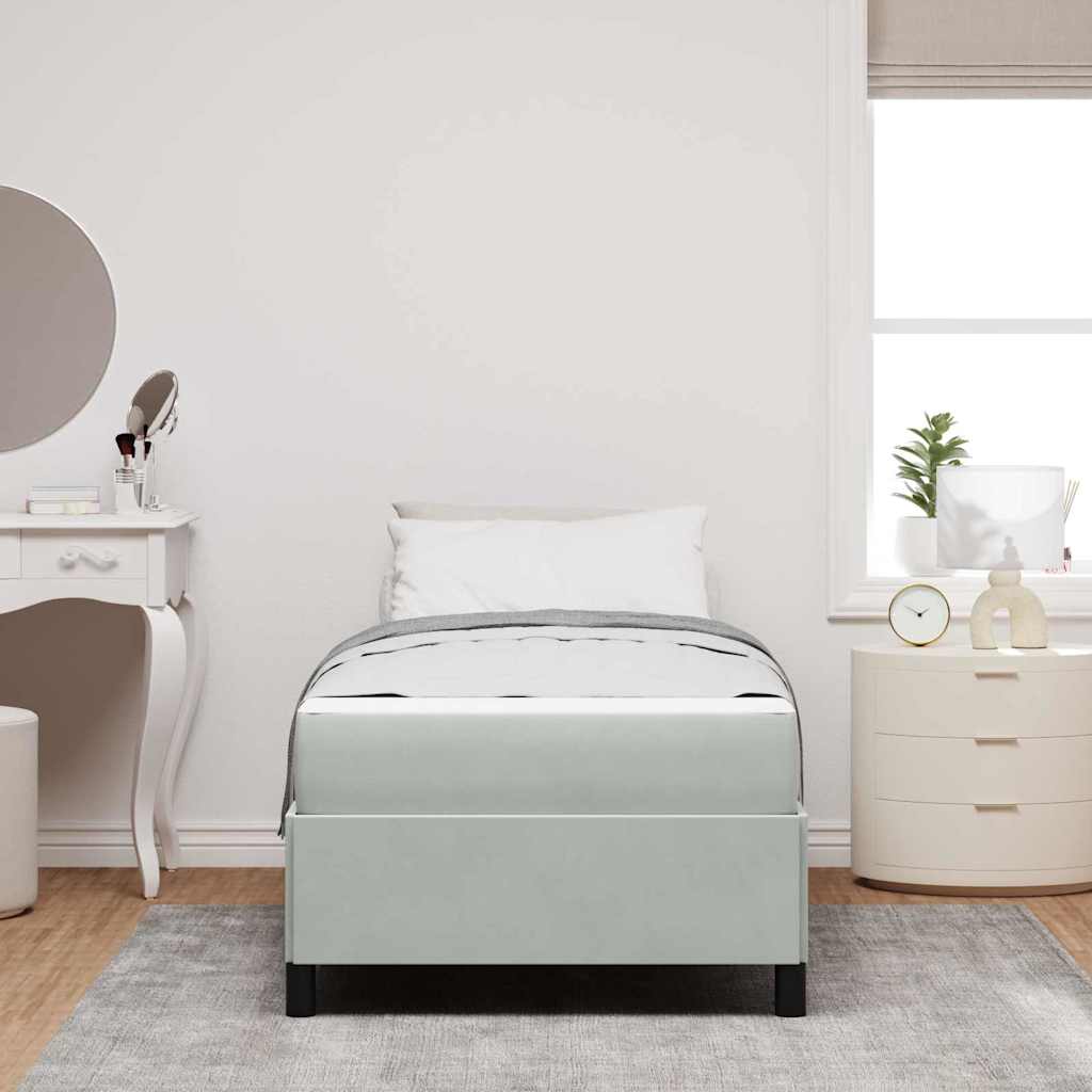 Struttura del letto Grigio chiaro, Grigio e Bianco 80 x 200 cm