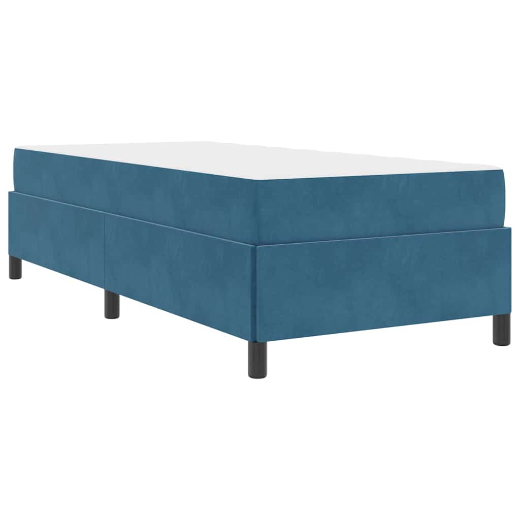 Struttura del letto Blu scuro e bianco 100 x 200 cm Velluto