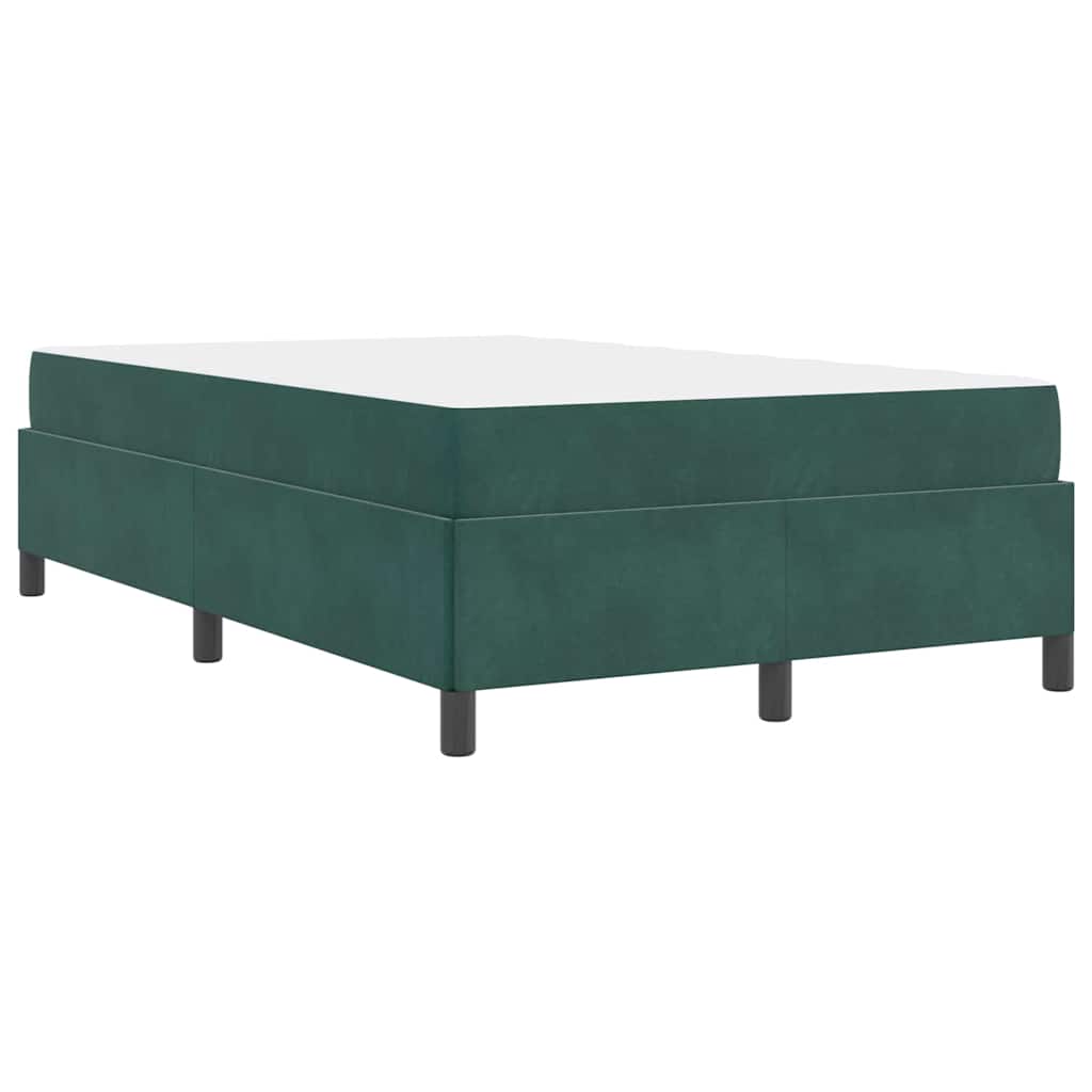 Struttura del letto Verde scuro e bianco 120 x 190 cm Velluto